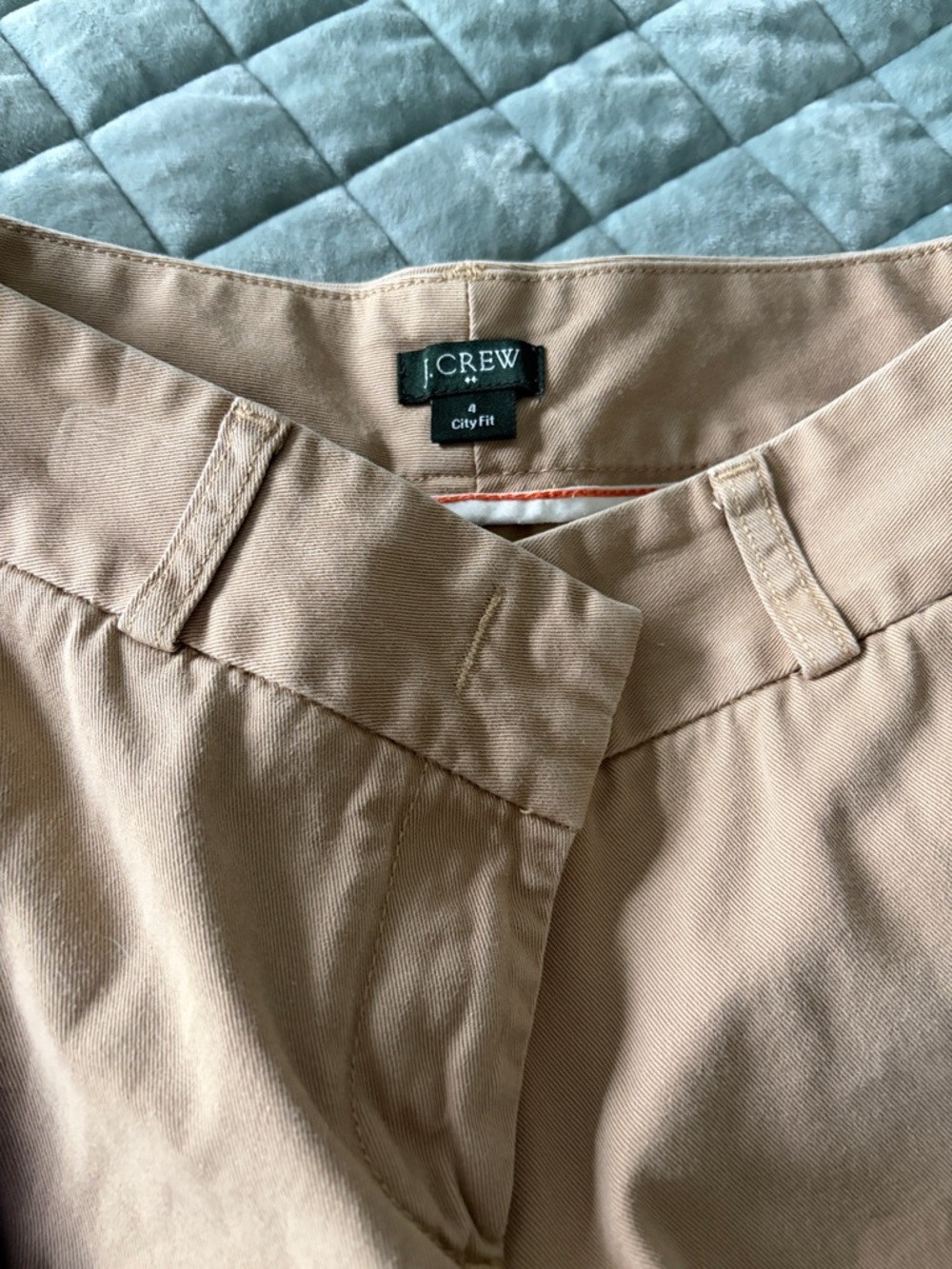 J. Crew womens City Fit Chinos shorts in Khaki Tan